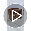Solid Wood Bread Box with Ventilation - Walnut Brown Two-Tier Countertop Storage Cabinet