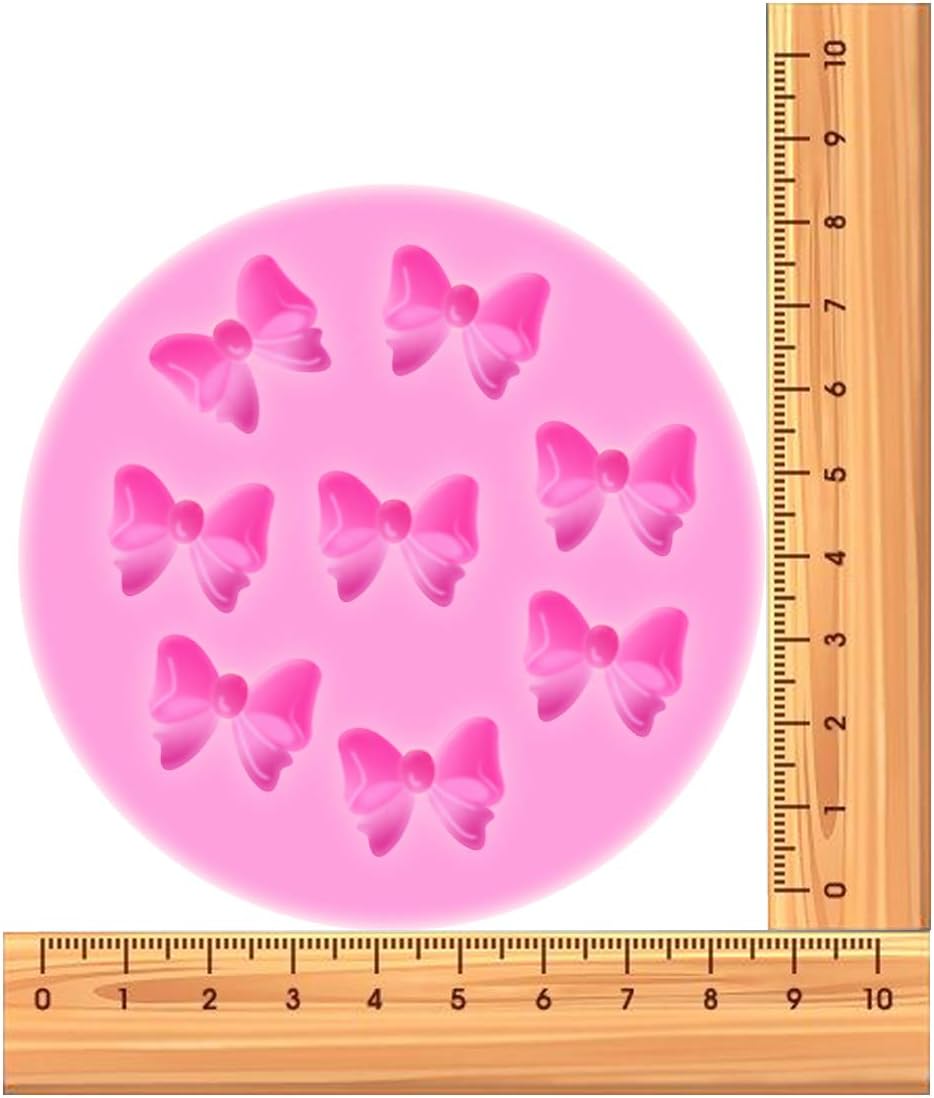 YunKo Silicone Fondant Molds - 8 Mini Bows for Cake Decorating | Chocolate & Candy Crafts