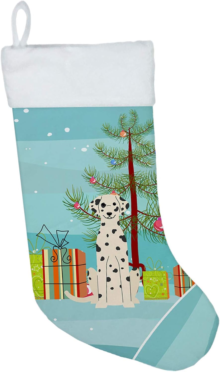 Merry Christmas Tree Dogue de Bordeaux Stocking - Festive Fireplace Decor for Holidays