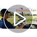 2-Pack Rechargeable 12000mAh Golf Cart Fans with Magnetic Base, 3 Speeds, LED, Timer