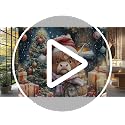 White Christmas Shower Curtain 71x71 Inch Winter Snowman Pine Deer Holiday Decor with Hooks