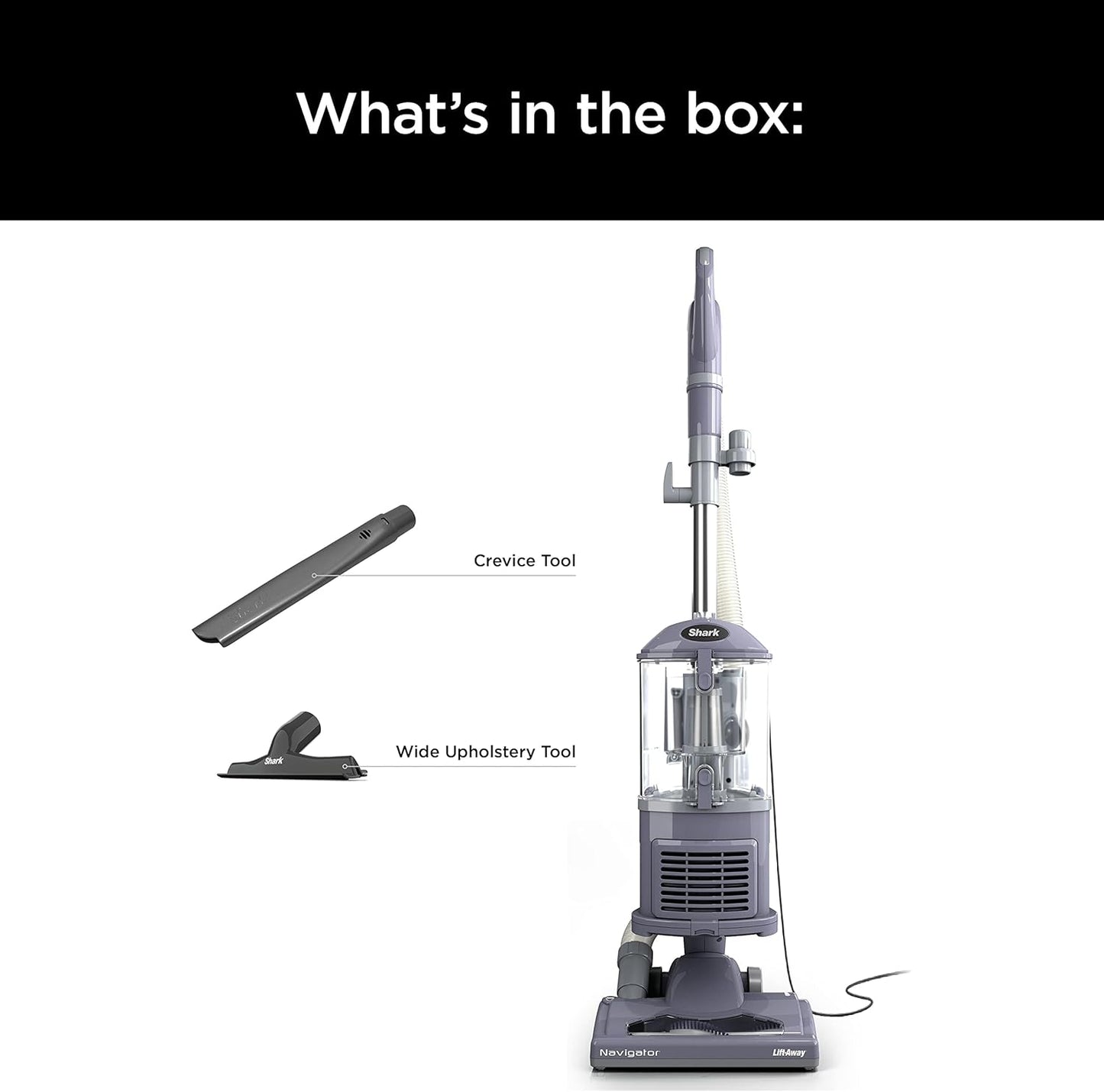 Shark NV352 Navigator Lift-Away Vacuum - HEPA Filter, Anti-Allergen Tech, Swivel Steering | Ideal for Carpet & Stairs, Lavender