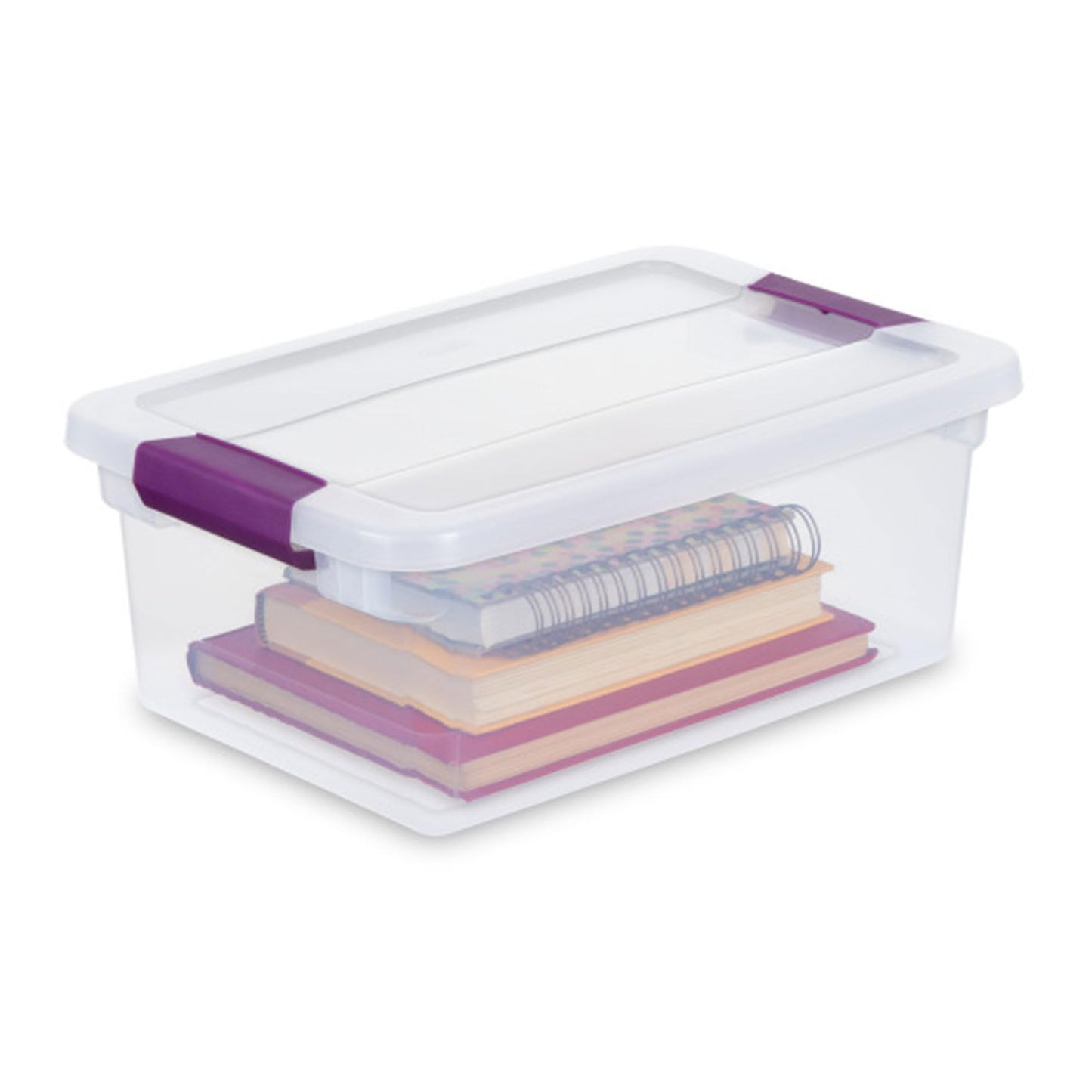 Sterilite 12-Pack ClearView Latch Box, Stackable Organizer Bins with Lids, 15 Quart - Clear Plastic Organization Containers for Closet, Bedroom, Shelving Units and Home or Office Storage