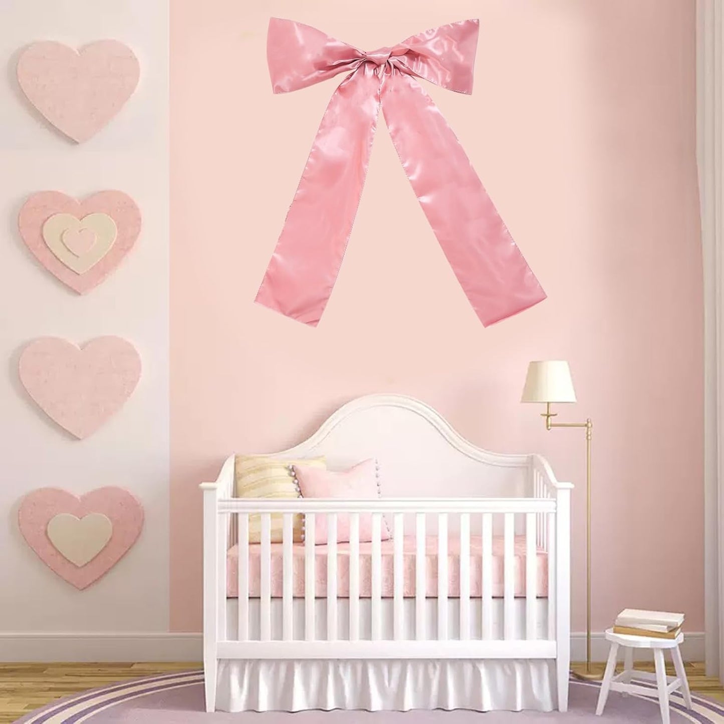 Large Bow Party Decor - 18 x 33 Inches Pink Coquette Bows for Birthday, Bridal & Baby Showers