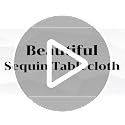 ShinyBeauty Red Sequin Round Tablecloth 120 Inch for Banquets & Holidays