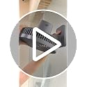 Grey Frame 12-Inch Wall-Mounted Oscillating Fan with Remote & Timer