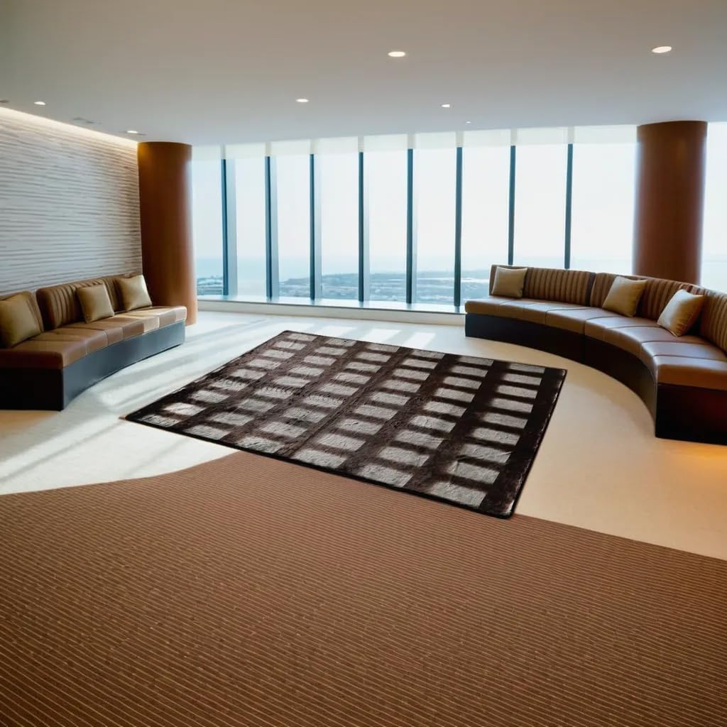 inchgrass Faux Fur Rug for Bedroom, Fluffy Rugs Soft, Plush Area Rug Shag Rugs Floor Carpets for Nursery Bedside, Cute Shaggy Fuzzy Home Decor (Grey Brown, 3x5Ft)