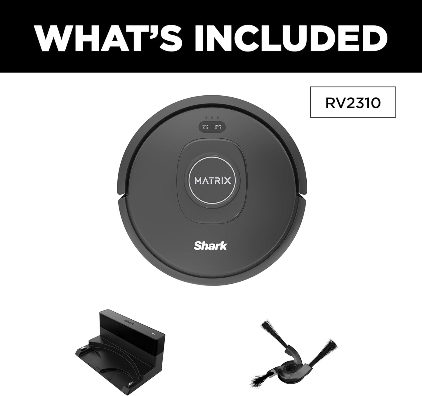 Shark RV2310 Robot Vacuum - Self-Cleaning Brushroll for Pet Hair | Wi-Fi Precision Mapping, Black/Silver