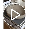 Beige Travertine Catchall Bowl - 7.87-Inch Decorative Jewelry & Key Dish