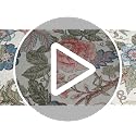 Leaf Print Reversible Cotton Quilt Set King - Blue & Green Floral Bedding