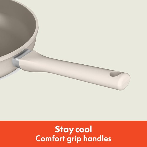 Bella 7 Piece Cookware Set - EverGood™ Ceramic Nonstick, Dishwasher & Oven Safe, Oatmilk Color