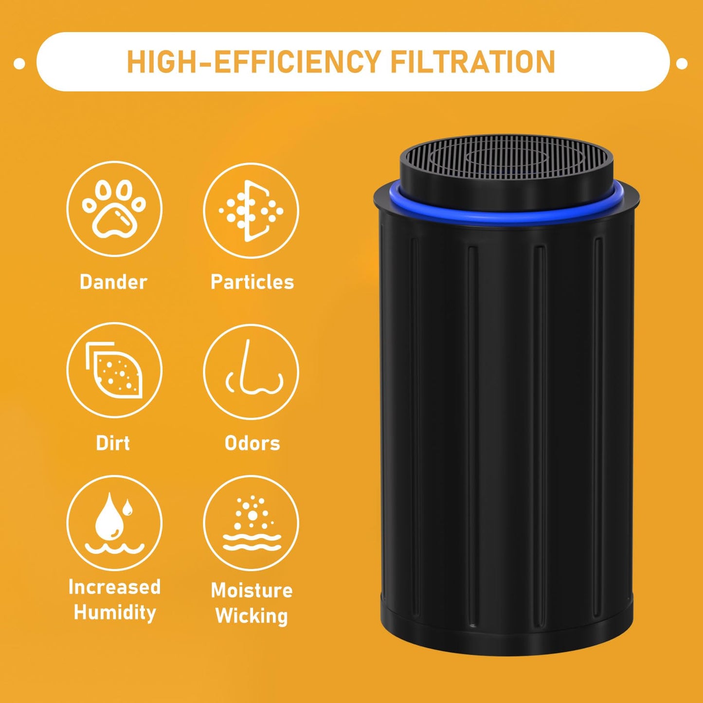 FC-50 Replacement Filters Compatible with Vitamix FoodCycler FC-50 and and FC-30 models, with Activated carbon filters, Pack of 4