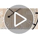 Farmhouse Wall Clock - 30 Inch Wooden & Metal Large Clock - Brown Variation