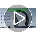 Black Portable Neck Fan, Rechargeable Bladeless Personal Wearable Fan with LED Display