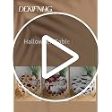 DEKIFNHG 60" Christmas Round Tablecloth - Snowman Truck Tree Holiday Party Decor