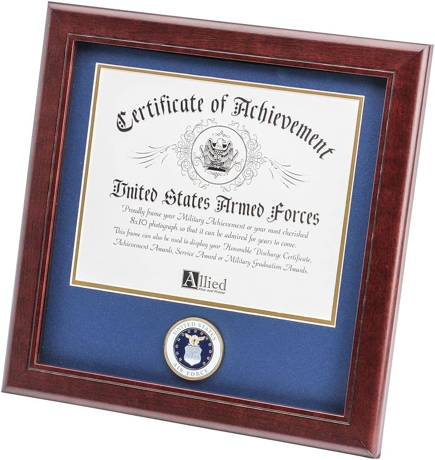 Allied Frame United States Army Certificate of Achievement Frame with Medallion - 8 x 10 inch