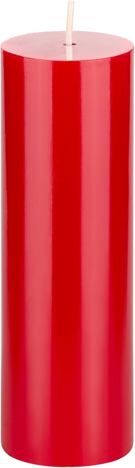 Unscented Black Pillar Candle - 2x6 Inch Hand Poured Premium Wax for Home Décor & Events