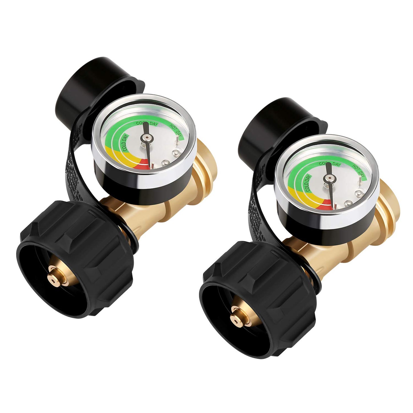 WADEO Propane Tank Gauge - Leak Detector & Level Indicator for 5-40lb Tanks | Ideal for RVs, Grills & Heaters
