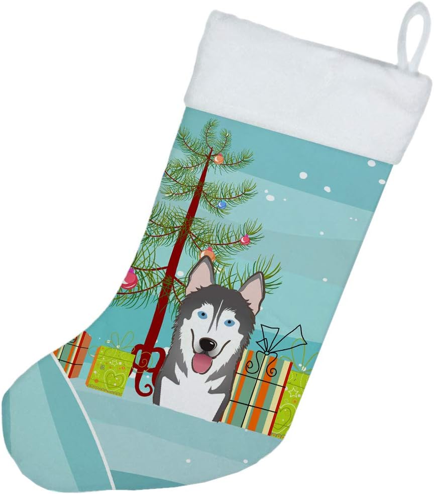 Shih Tzu Christmas Stocking - Chocolate Brown Dog Holiday Decor for Fireplace