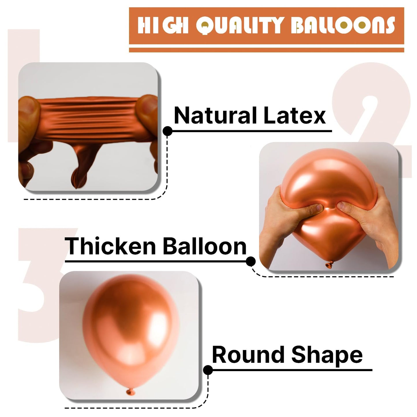 PartyWoo Rose Gold Balloons 100pcs 12 Inch Metallic Chrome Rose Gold Balloons for Wedding Sweet 16 Baby Shower Bridal Shower Bridgerton Floral Girl Birthday Party Decorations Rose Gold-G107