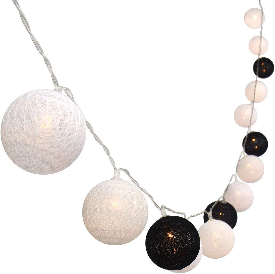30-Count Battery Operated LED Fairy Lights - 10ft Yellow, Orange & White String Lights for Garden Decor