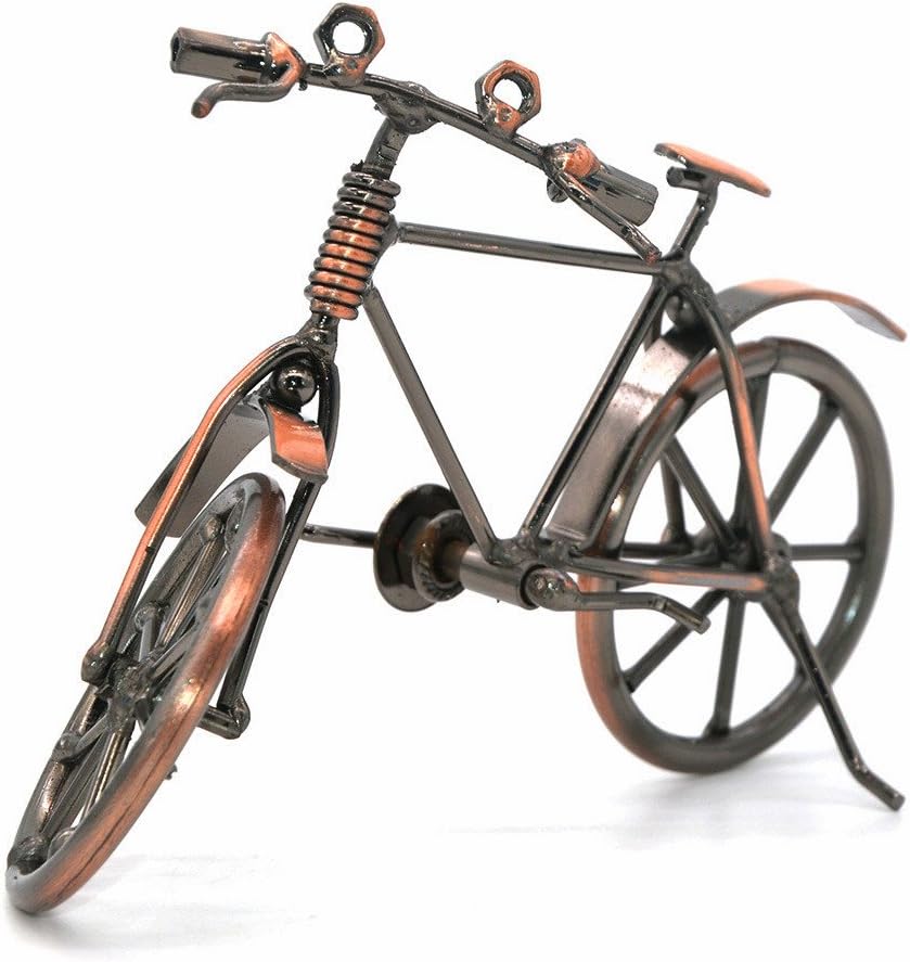 Handmade Iron Motorcycle Sculpture - Retro Metal Art Decoration for Bike Lovers