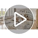 Grey and Gold Abstract Area Rug 8x10 - Non-Slip Washable Modern Rug for Living Room