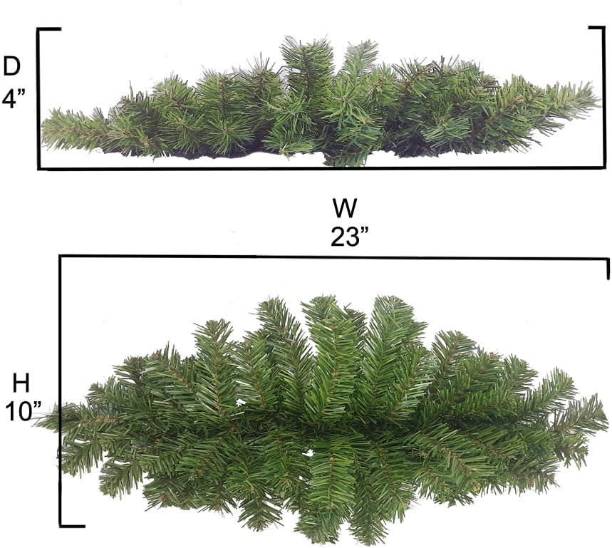 Faux Christmas Swag with Pine Cones - 32" Holiday Door Decor for Indoor/Outdoor Use