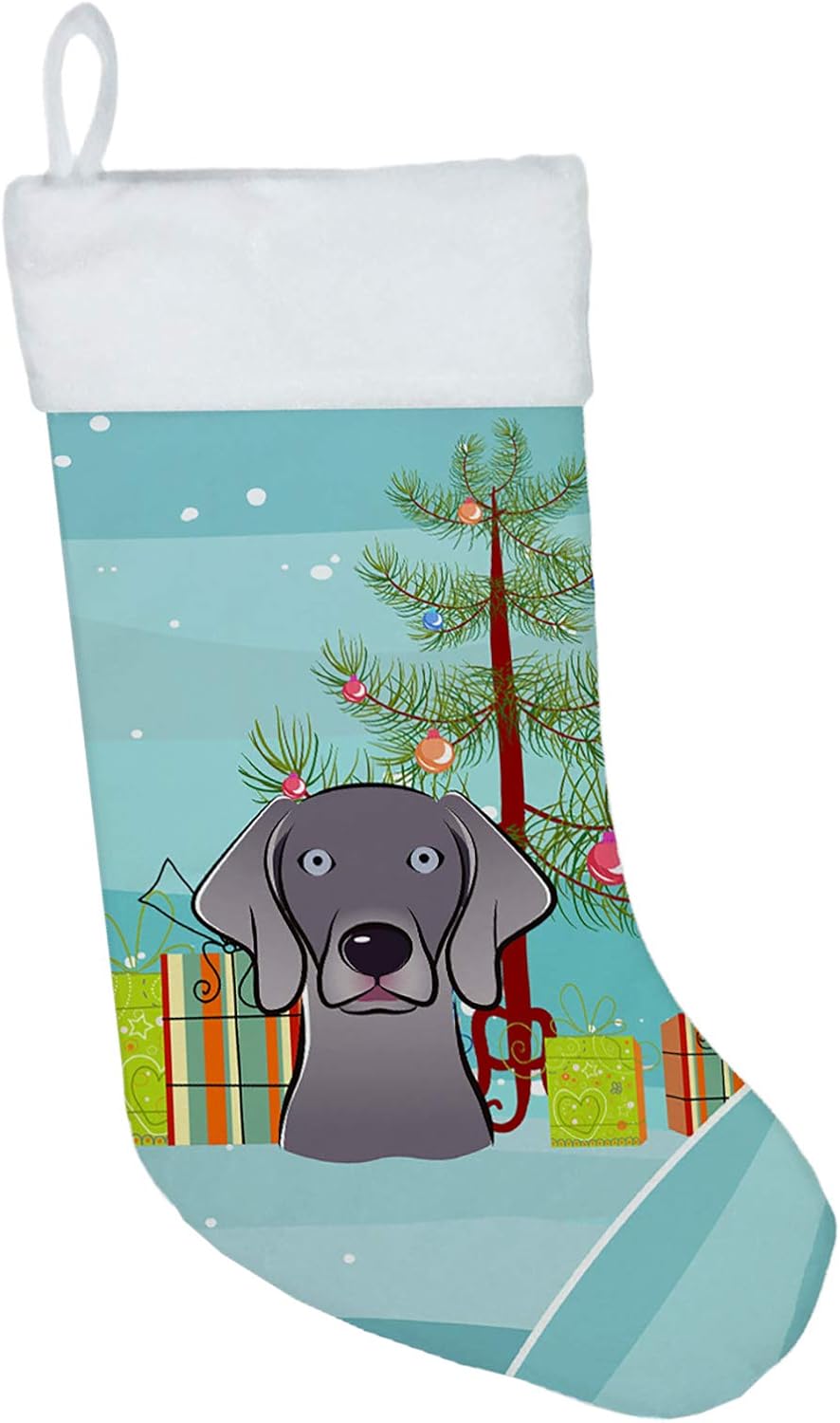 Shih Tzu Christmas Stocking - Chocolate Brown Dog Holiday Decor for Fireplace