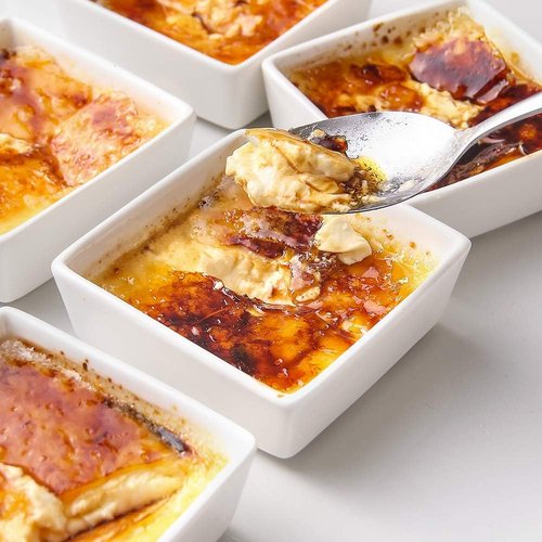 DOWAN Ramekins - 6 Oz Square Porcelain Dessert & Appetizer Bowls Set of 6 | Oven Safe & Durable