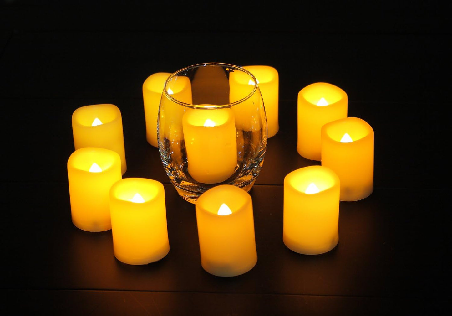 12 PCS LED Flameless Votive Candles - Long-Lasting Battery Operated with 120+ Hours Life