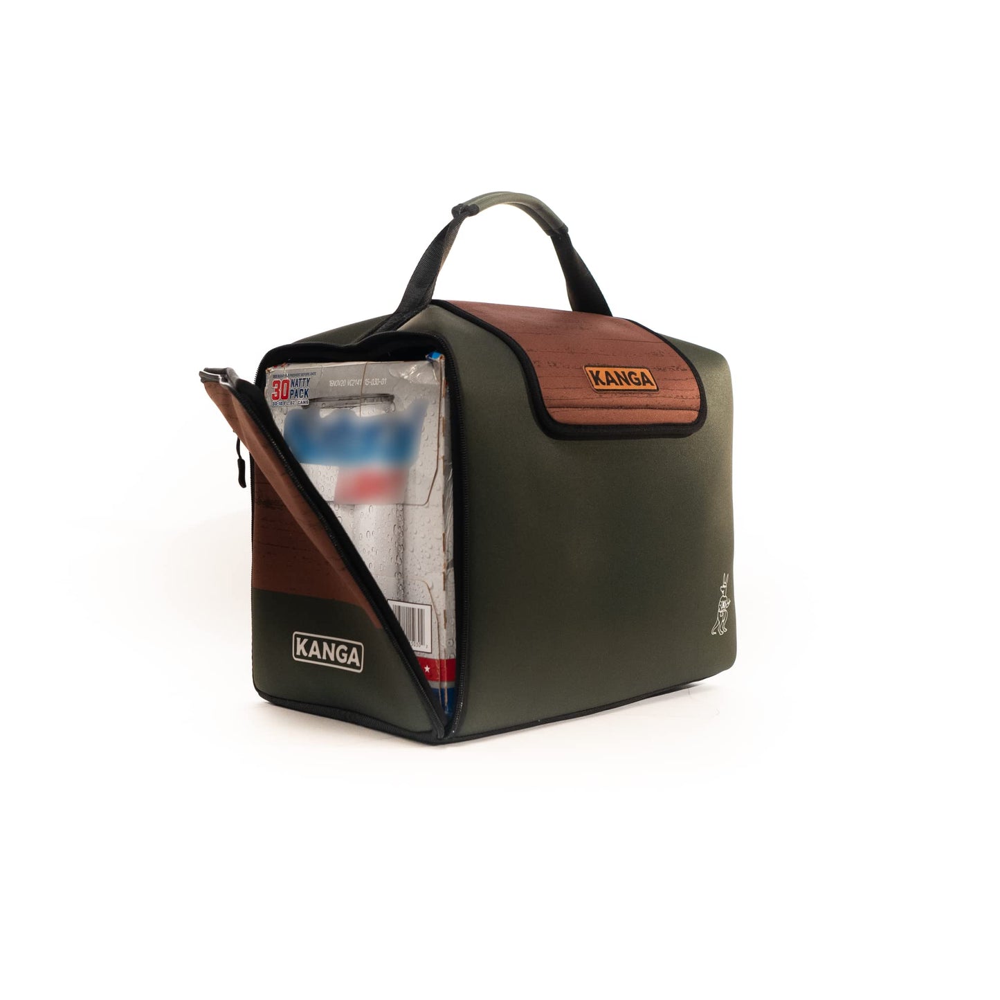 Kanga Insulated Cooler Bag - Soft Cooler Bag - 30 Can Beer and Seltzer Drink Cooler - Insulated and Durability Tested - Kanga Kase Mate Cooler - Woody