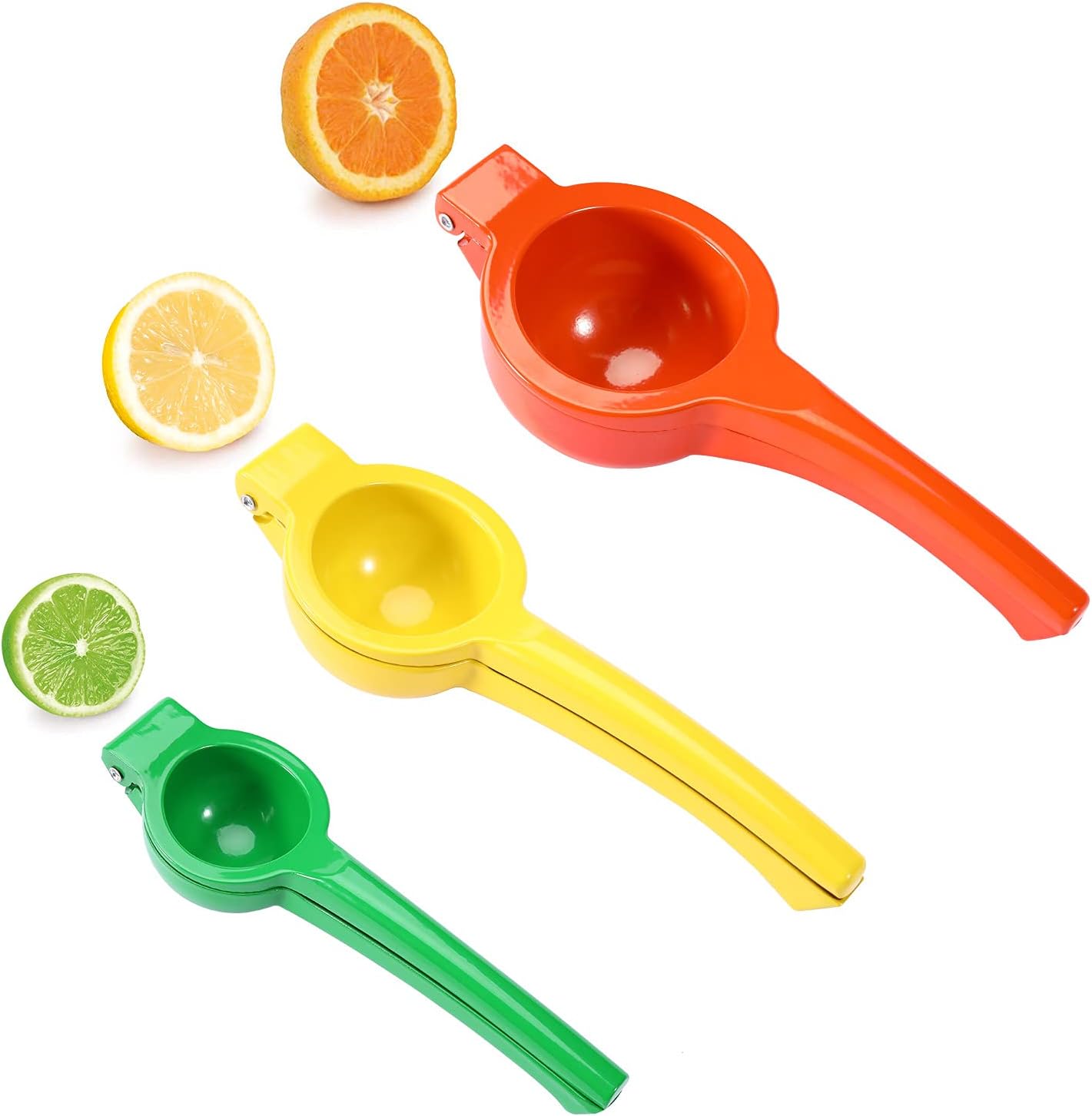 Skiennix Manual Citrus Juicer - Professional Lemon & Lime Squeezer | Durable Metal Kitchen Tool (Orange)