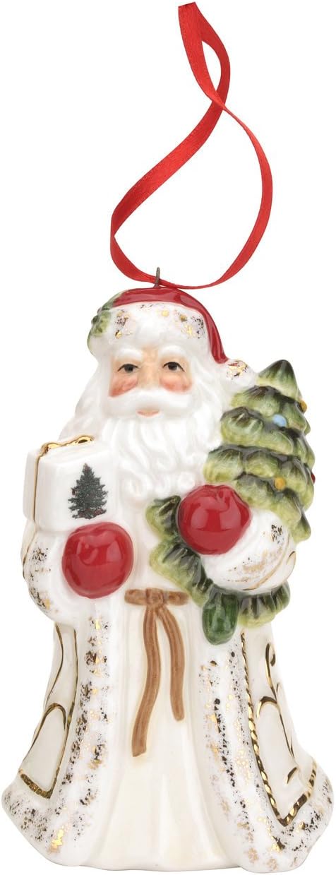 Spode Christmas Tree Santa Ornament - Elegant Holiday Decoration & Keepsake Gift