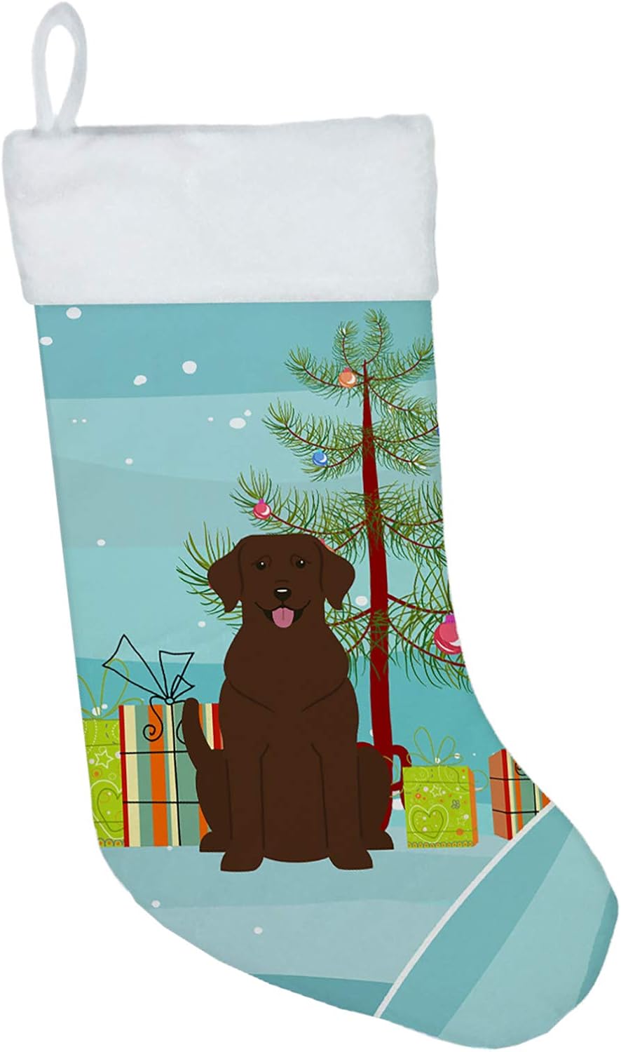 Merry Christmas Tree Dogue de Bordeaux Stocking - Festive Fireplace Decor for Holidays