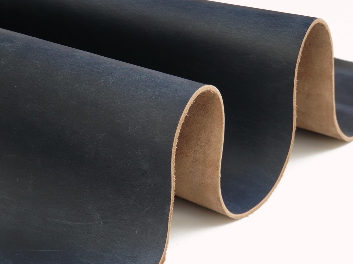 Tooling Leather Sheets Full Grain Leather 3.6mm-4.0mm (9-10oz) Thick Cowhide Leather Pieces Square for Crafts Heavy Weight(Dark Blue-Gray 12"x12")