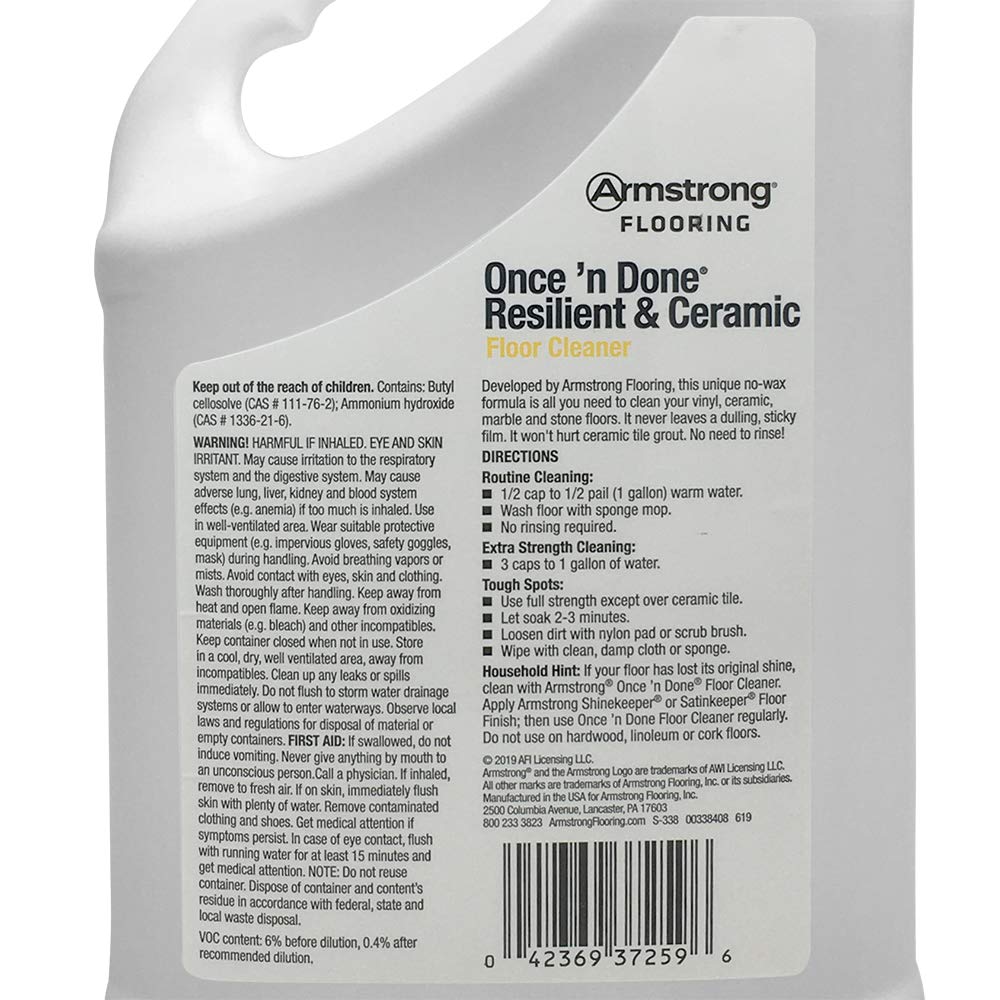 Armstrong Once and Done Resilient & Ceramic Floor Cleaner Concentrate 1 Gallon