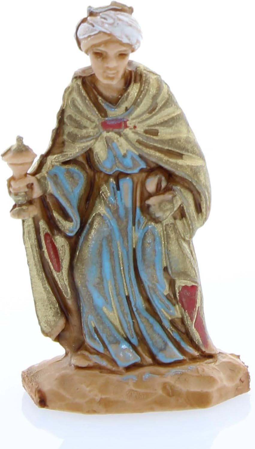 1.38-Inch Indestructible Three Wise Men Figurine – 18th Century Style, Hand-Finished by M. Landi, Made in Italy