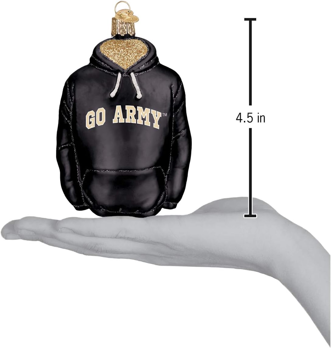 Handcrafted Army Bear Glass Blown Ornament - Old World Christmas Holiday Decoration