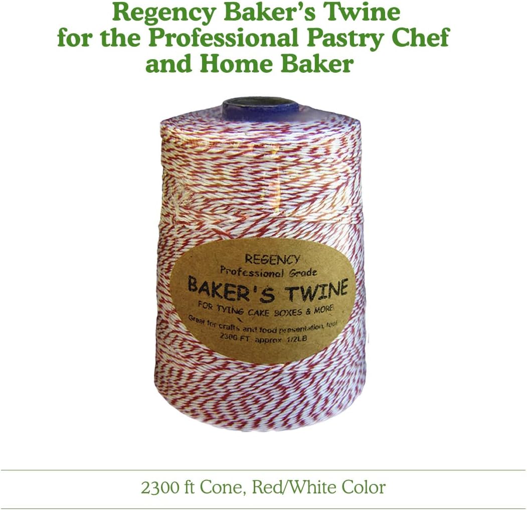 Baker's Twine Cone - 2300 ft Colorful String for Pastry Boxes, Gifts & Crafts - Blue/White