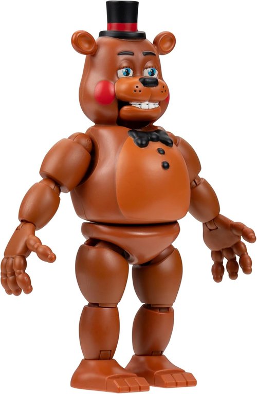 Jazwares Five Nights at Freddy's Toy Freddy - 5-Inch Articulated Figure with Jumpscare & Glow-in-the-Dark Eyes