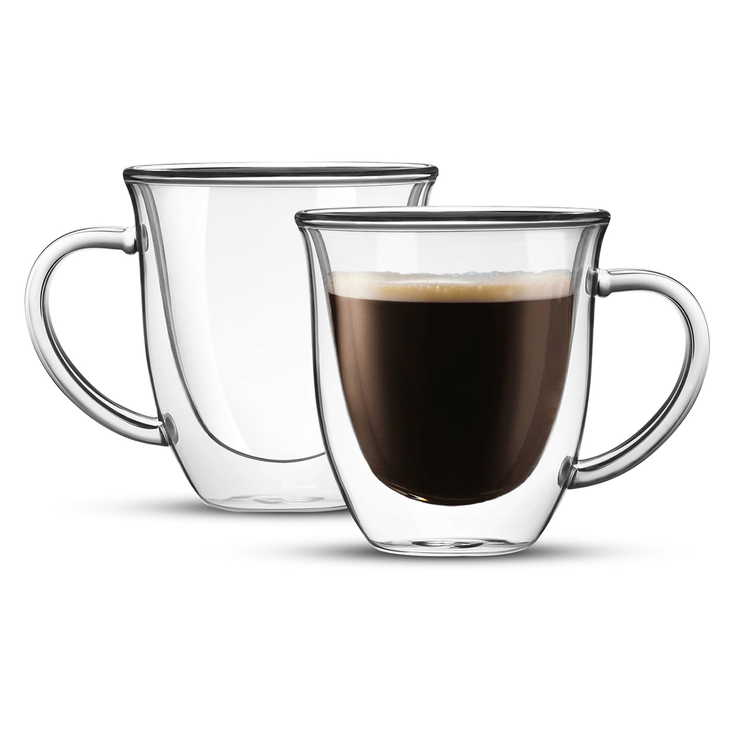 JoyJolt Serene Double Walled Insulated Glasses Coffee Mug (Set of 2) 7.4 Ounces