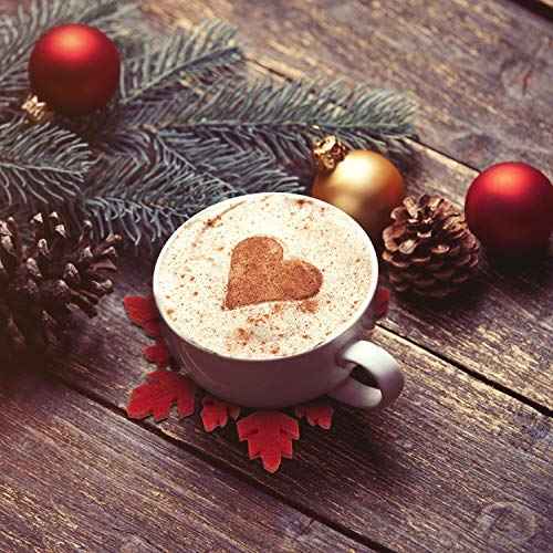 Whaline 16 Pack Snowflake Coasters, Red Christmas Cup Mats Wine Tea Coffee Mats Gift Box Decor for Christmas Party Winter Holiday Decoration (4 Styles)