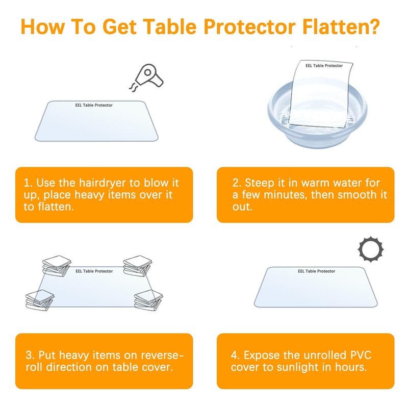 36 x 108 Inch Clear Plastic Dining Table Protector Tablecloth Desk Pad Mat Wooden Furniture Coffee End Office Conference Dinner Table Top Protection Countertop Cover Waterproof Rectangular PVC Vinyl
