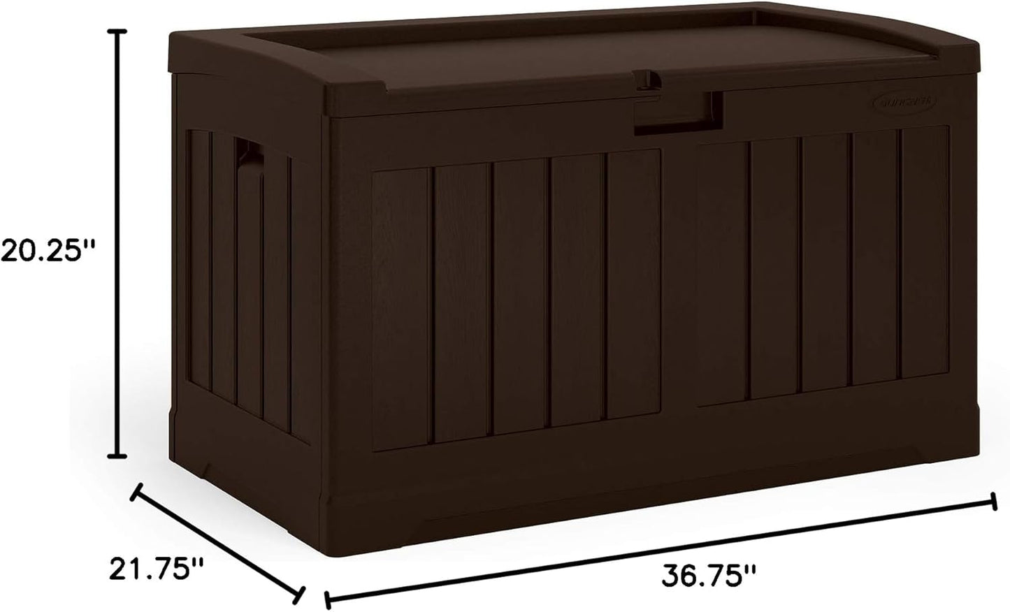 Suncast 50 Gallon Outdoor Storage Deck Box - All-Weather Resin with Bench Seat | Java Color