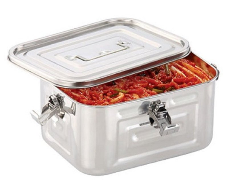 Kitchen Flower Stainless Steel Rectangular Kimchi Food Storage Container (8L / 271oz / 12")