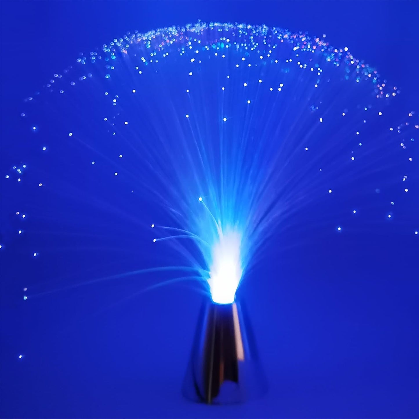13-Inch LED Color-Changing Fiber Optic Fountain Night Light - Calming Christmas Decor (2-Pack)