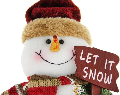 BXT Plush Shelf Sitter | Cute Christmas Snowman & Santa Claus Holiday Decor for Home
