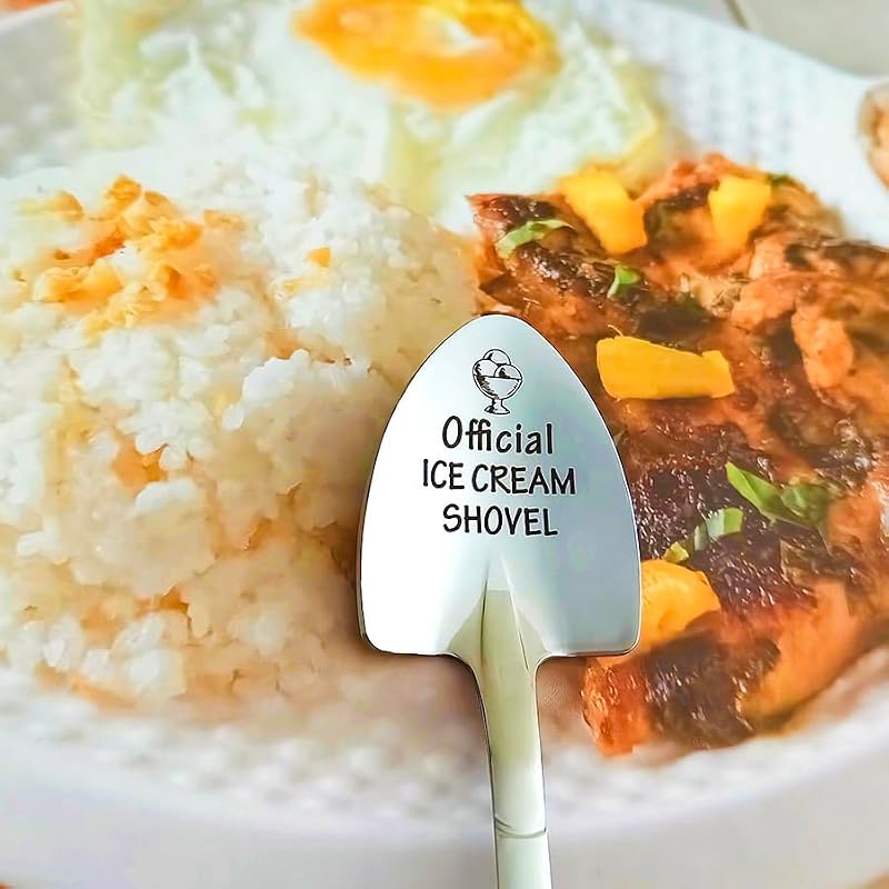 Official's Ice Cream Shovel Spoon - Stainless Steel Gift for Ice Cream Lovers, Dad, Sister, Christmas & Birthday