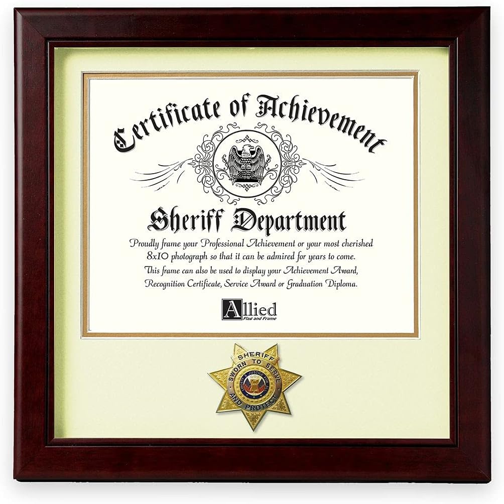 Allied Frame United States Army Certificate of Achievement Frame with Medallion - 8 x 10 inch